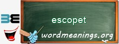 WordMeaning blackboard for escopet
